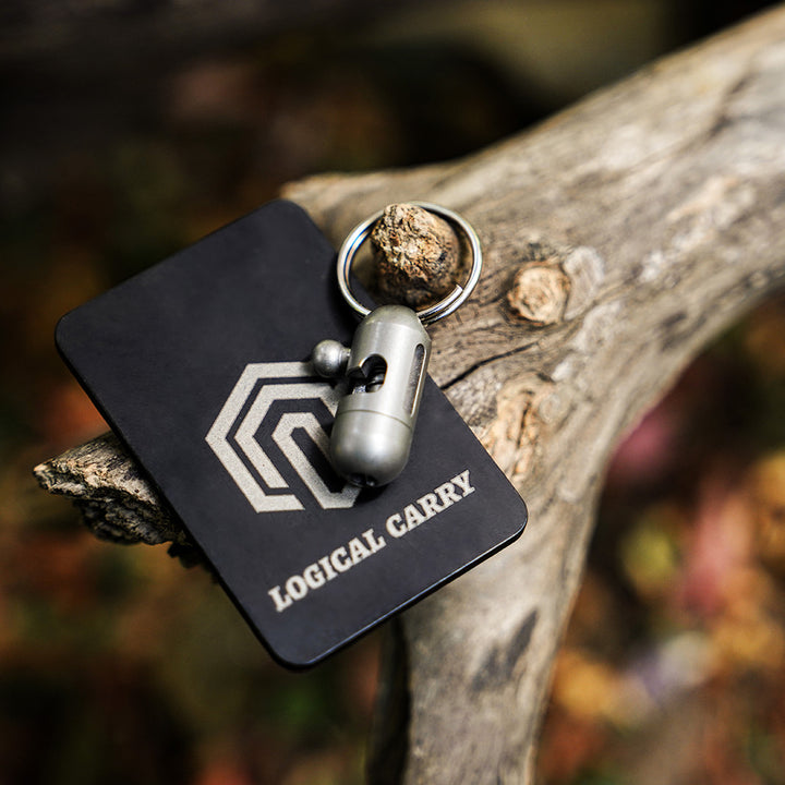 PeaCut- Titanium Bolt-action EDC Keychain Box Cutter| Tritium Pendant(Pre-order)