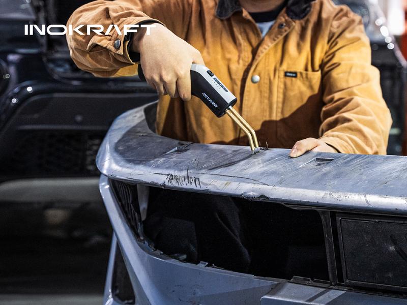 Product Introduction of InoKraft Cordless Plastic Welder, Ergonomic Design with 500 Staples, Portable Storage Bag, Bumper Repair, DIY Projects and other Plastic Repairs 9