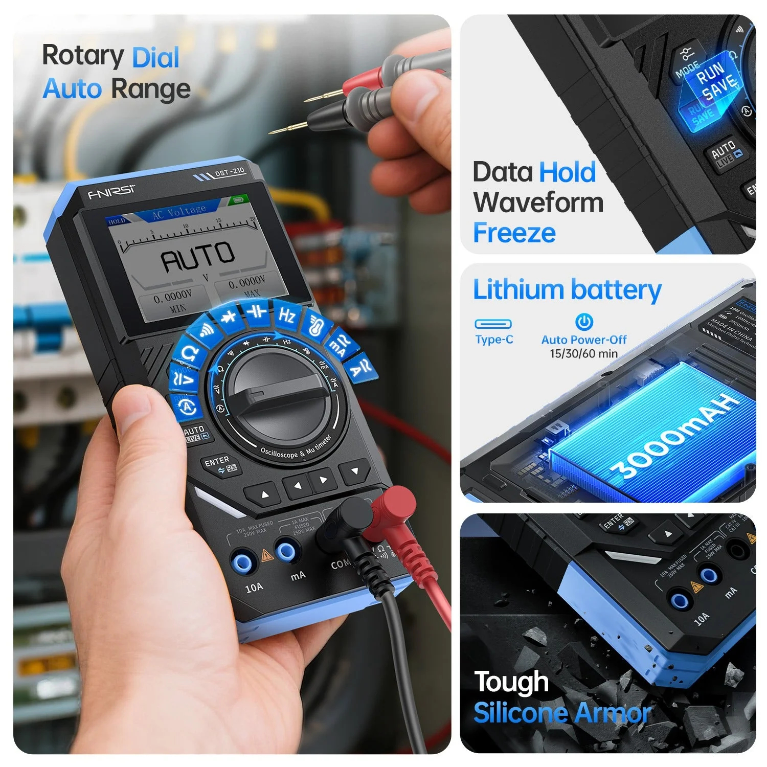  Handheld 3-IN-1 Multimeter Oscilloscope Signal Generator