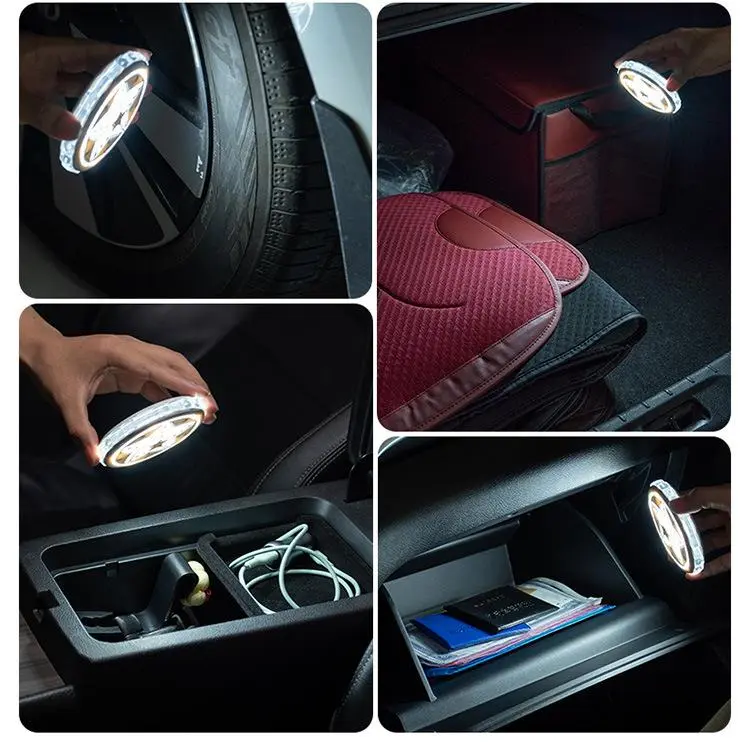 Product Introduction of LED Atmosphere Lights for Cars - 16 Color Interior Lighting Kit with Magnetic Base Easy Install for All Cars Family Night Light Car Ceiling Decorative Reading Lights Voice Activated 13