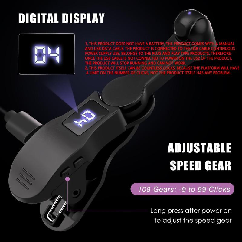 Smart Automatic Screen Clicker Device, USB Powered Simulate Finger Continuous Clicker, Adjustable Speed Physical Clicker for Games, Live Likes, Reward Tasks, Boyfriend Gift, Gifts for Girlfriend, Gaming