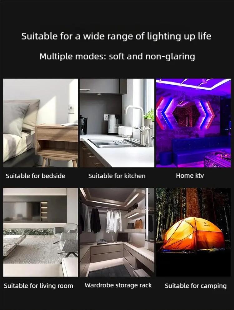 Product Introduction of LED Atmosphere Lights for Cars - 16 Color Interior Lighting Kit with Magnetic Base Easy Install for All Cars Family Night Light Car Ceiling Decorative Reading Lights Voice Activated 16