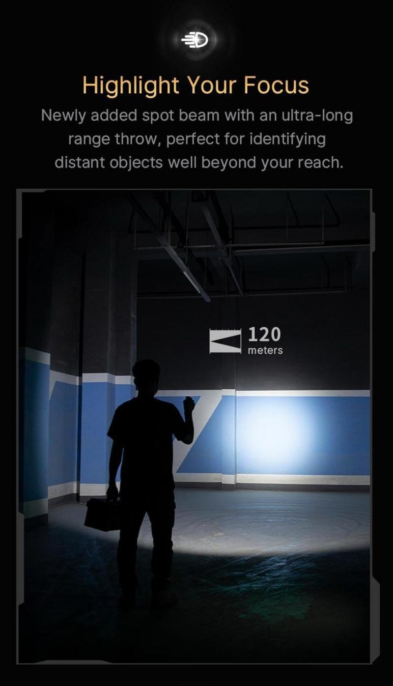 OLIGHT Oclip Pro Clip on Flashlight with Floodlight Spotlight and Red Light