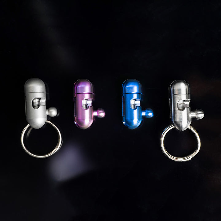 PeaCut- Titanium Bolt-action EDC Keychain Box Cutter| Tritium Pendant(Pre-order)