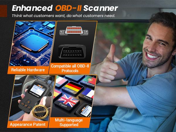 Product Introduction of ANCEL AD310 OBD2 Scanner Car Engine Fault Code Reader,Car Engine Diagnostic Tool car engine code reader (No charging cable needed) 12