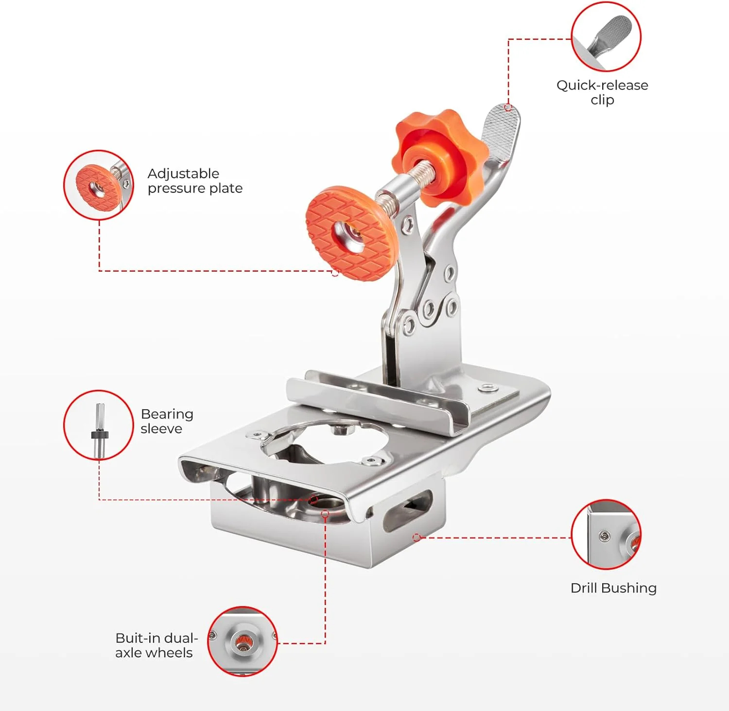 Lawn template HINGES 35mm + DRILL