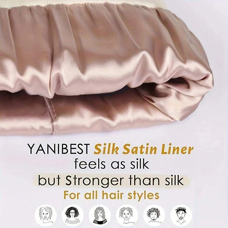 Women's satin knit hat, made of acrylic material, soft and warm, silk lining, unisex