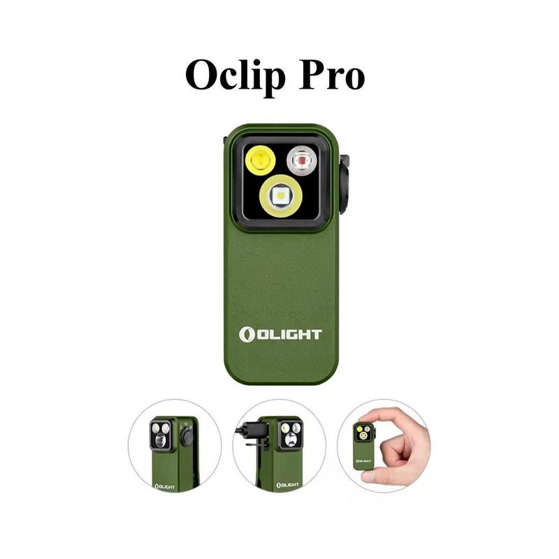  Clip on Flashlight with Floodlight Spotlight and Red Light