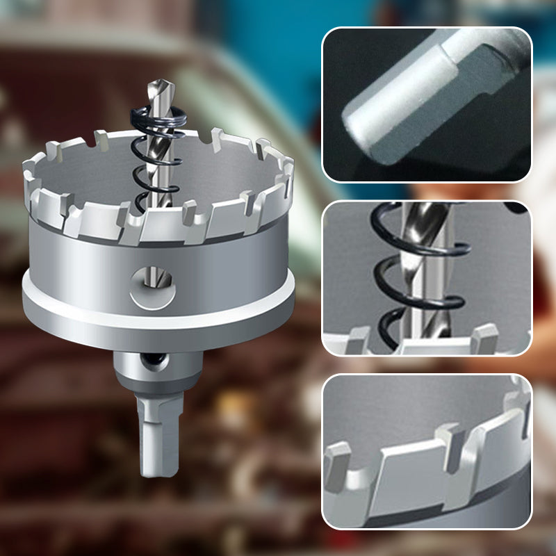 【✨Υψηλή απόδοση】🔧 Κοπτικό τρύπας καρβιδίου με άκρη καρβιδίου για μέταλλο