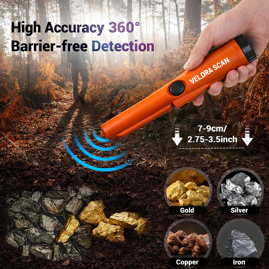 Metal Detector - Detect Hidden Metal in Seconds, fully waterproof 360° Search