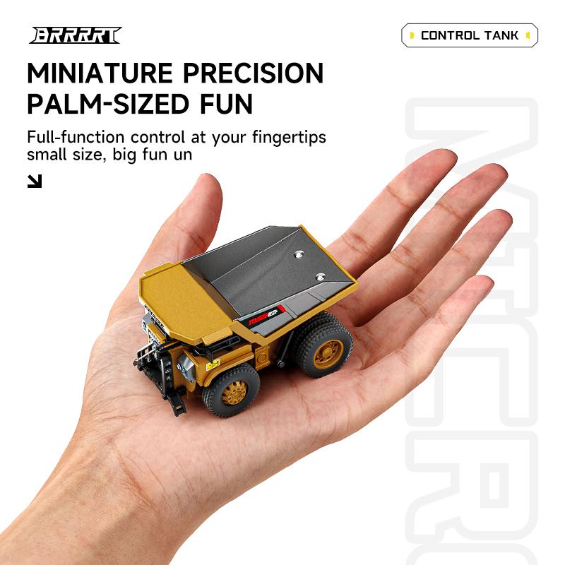 Mini Forklift Toy,Remote Control Excavator and Dump Truck Full Proportion Toy Set