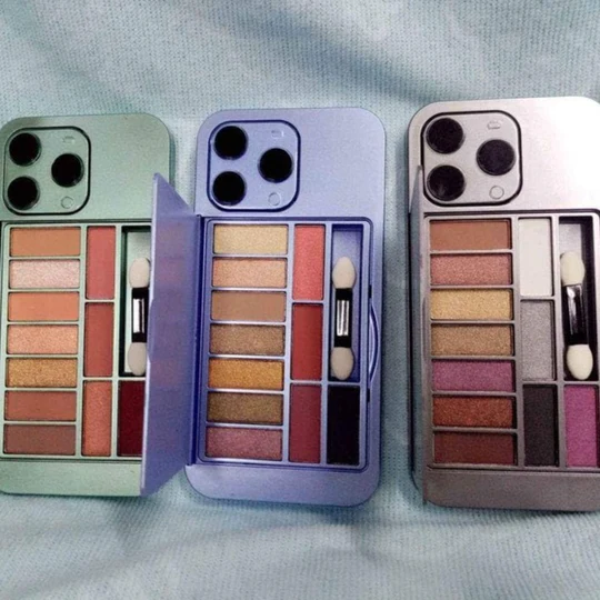 iPhone Makeup Palette, 11 Color Eyeshadow Palette with Mirror Back, Eyeshadow Highlighter Blusher Palette
