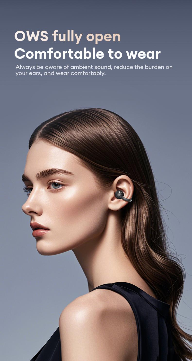 Product Introduction of HYUNDAI M100 Clip On Ear Headphones With Audio-Visual Future Touch Screen, Audio Wireless Headphones for Music & Phone Calls,Sport Waterproof & Sweatproof 4