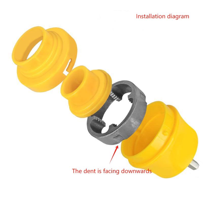 Plastic Pipe Threading Tap Set - Electric Drill Type PVC Pipe Threading Mold with Reusable Tool Set for 1/2", 3/4", 1" Sizes, Includes Gloves