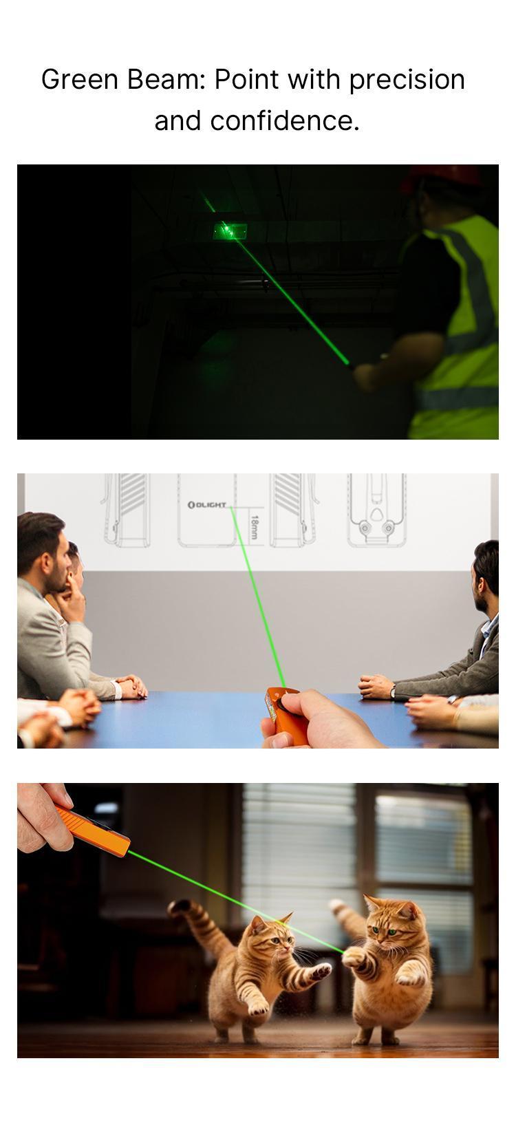 Product Introduction of OLIGHT Arkfeld Pro Rechargeable EDC Flashlight with Green Beam, UV Light and White LED Combo, 1300 Lumens Pocket Lights 10