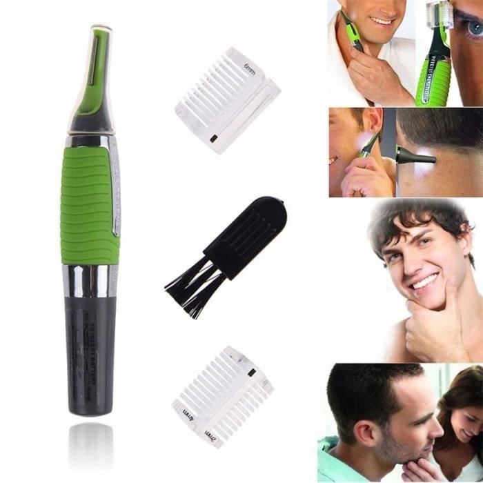MINI SHAVER RAZOR EYEBROW TRIMMER NOSE EARS FOR MEN LED OVERLAYS Washable no