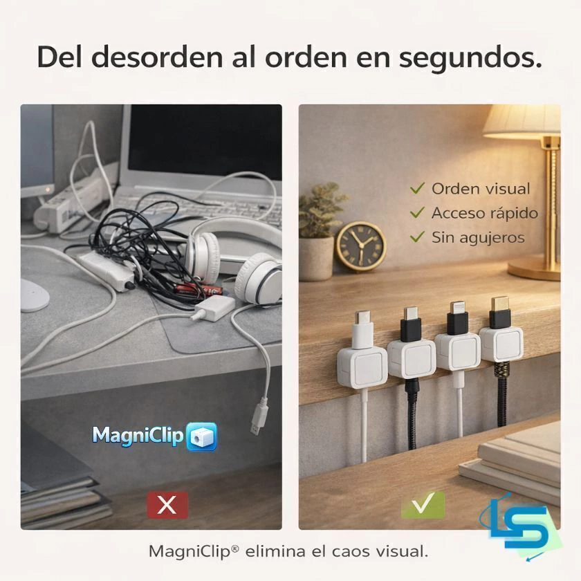 Clips adhesivos para cables – Eliminá el CAOS visual en segundos
