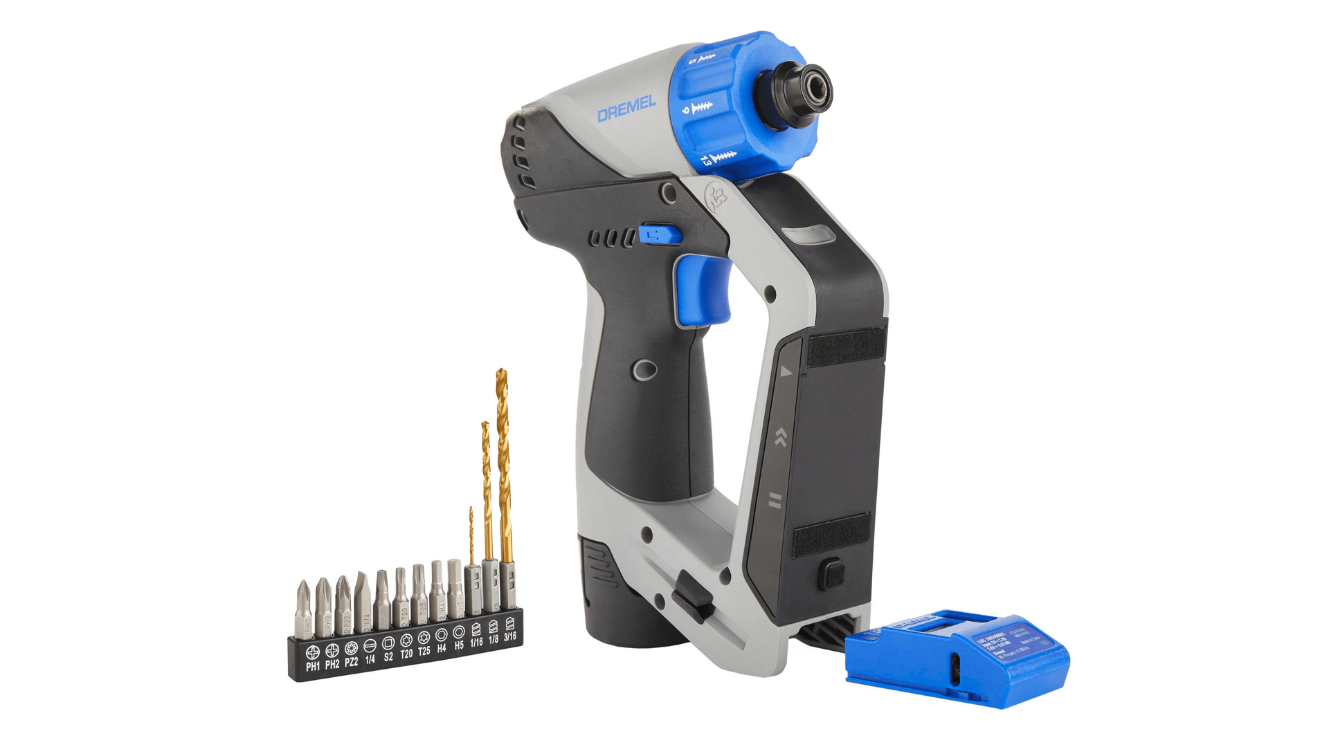3-in-1 drill with integrated stud finder and removable laser leveler