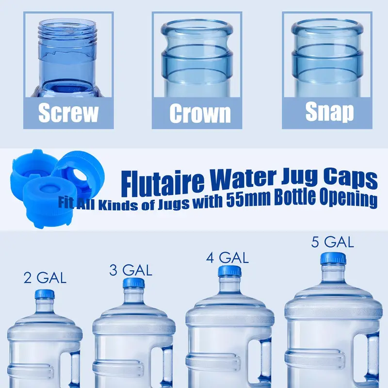 Product Introduction of Silicone Water Jug Cap, 3/6 Counts/set Reusable Spill-proof Dust-proof Water Bottle Cap, Mini Replacement Water Bottle Cover, Drinkware Accessories for Home Office Dormitory 13