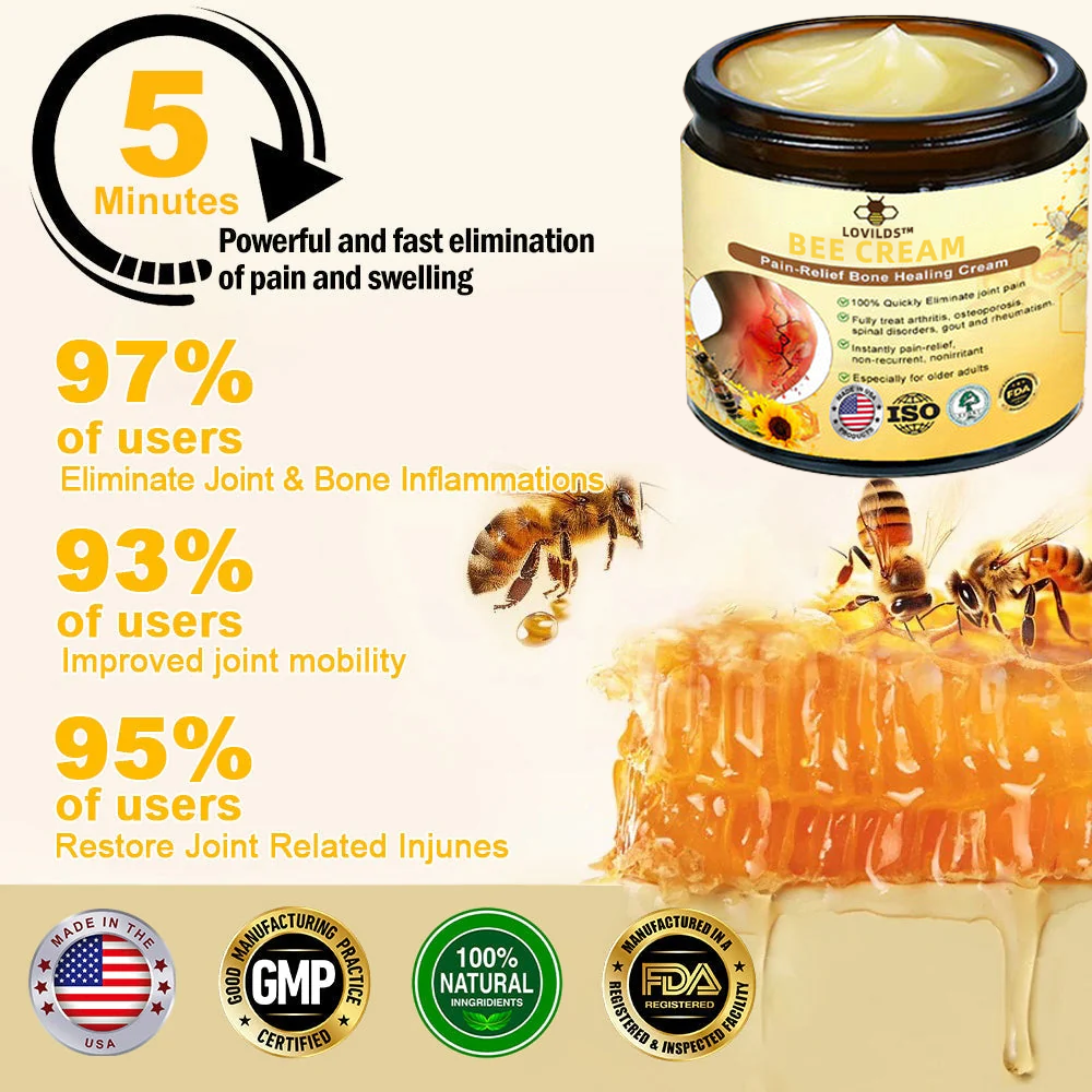 Bee poison Pain ArthritisTherapy Cream (specially forolder adults & AAOSrecommends)