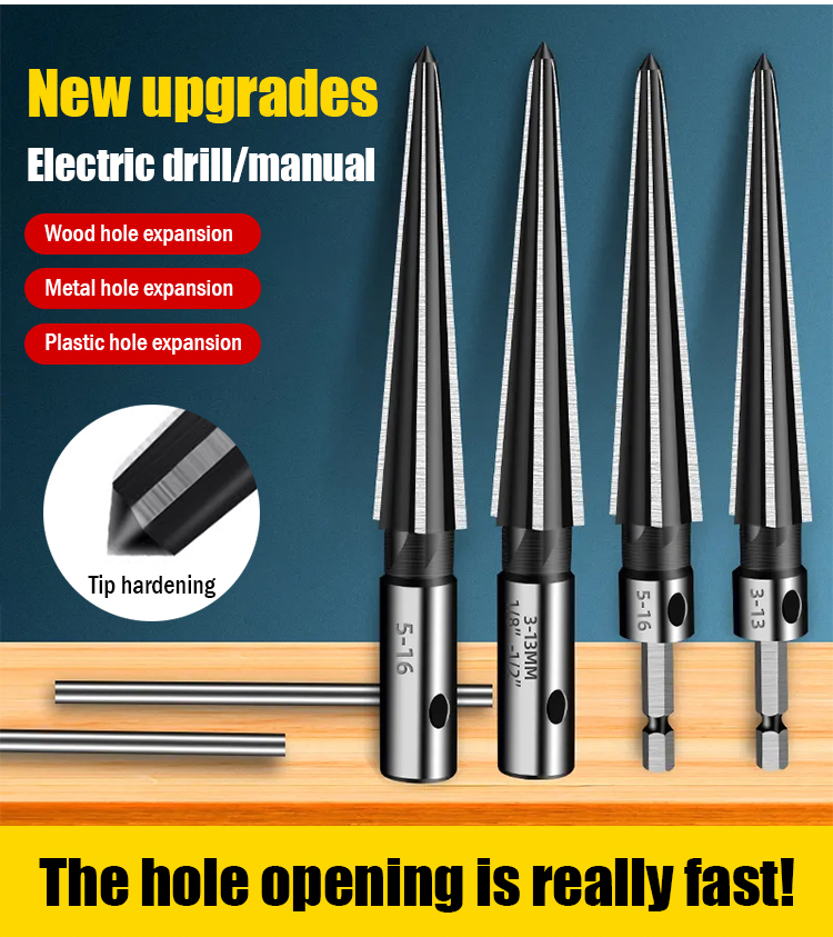 【Buy 1 Get 1 Free】High speed steel alloy cone drill bit for drilling and expanding holes. ✅Suitable for wood, metal, plastic.