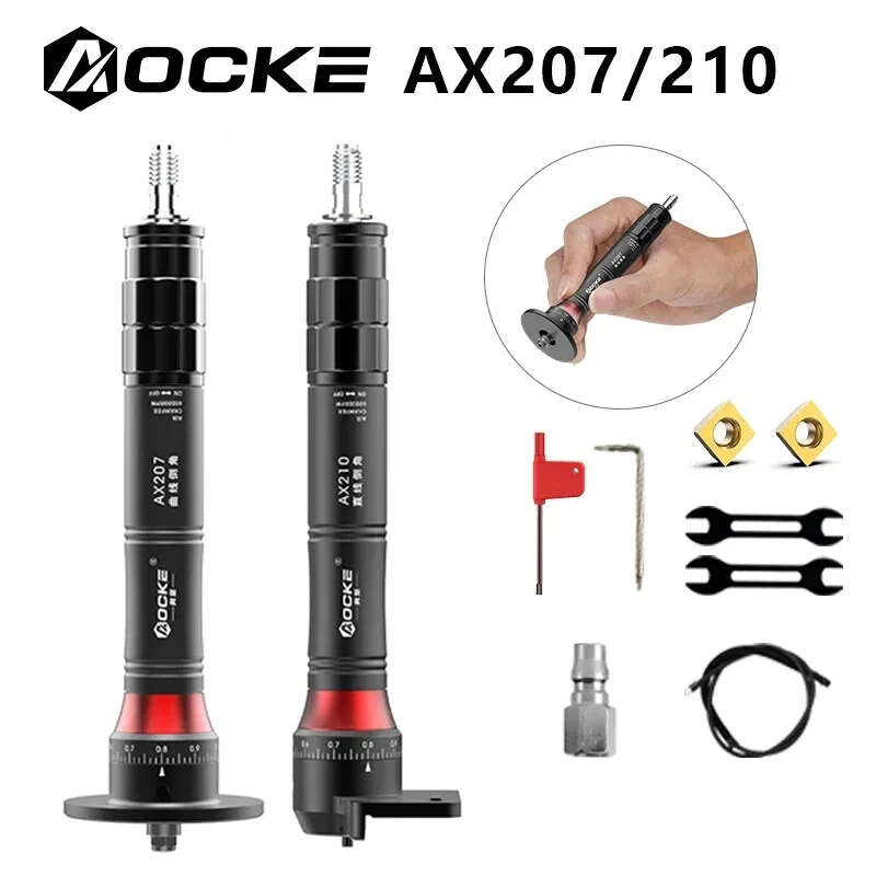 Mini Pneumatic Chamfering Machine, 45° Metal Deburring Chamfering Tool, Handheld Adjustable Curved Linear Trimming Tool