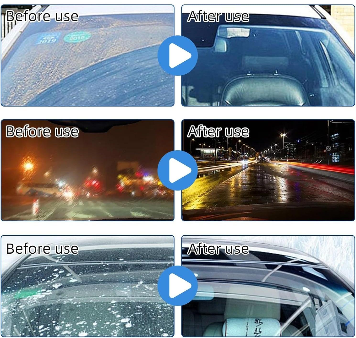 QIFOR Automotive Handheld Oil Flmr Cream,Glass DecontaminationWithoutTraces,Window Oil Film Cleaning,FastCleaning, CompactAnd Easy To Cary-100g Degreaser Cleaner