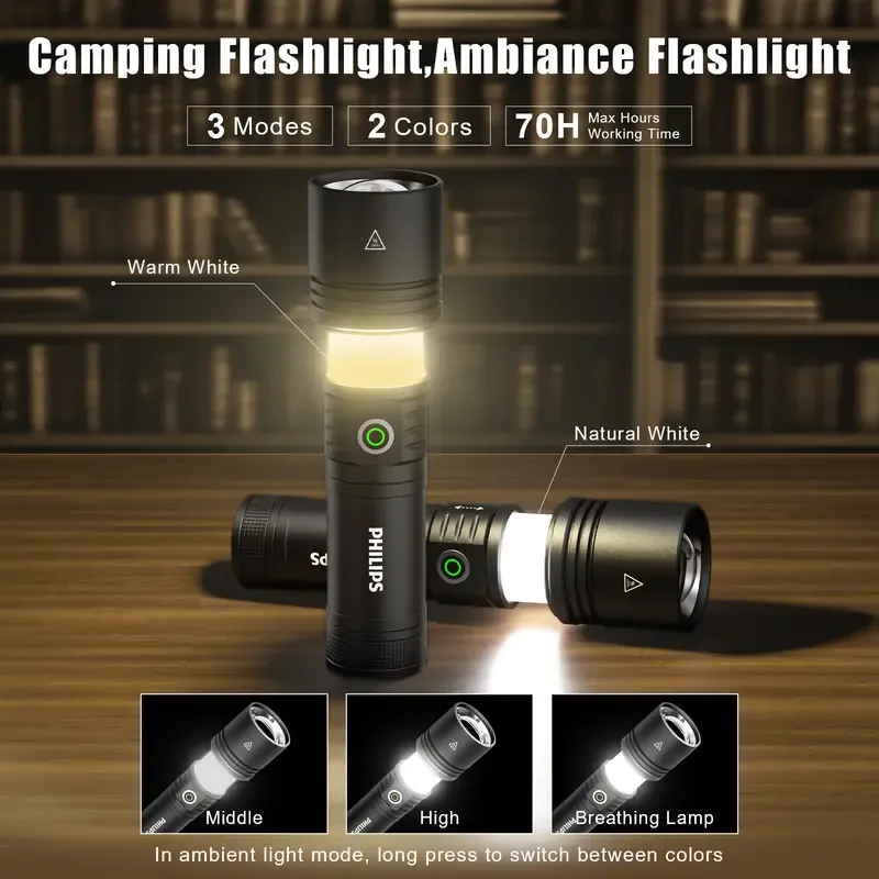 【Fathers Day Gift】PHILIPS Safety Ignition Camping Light strong Flashlight
