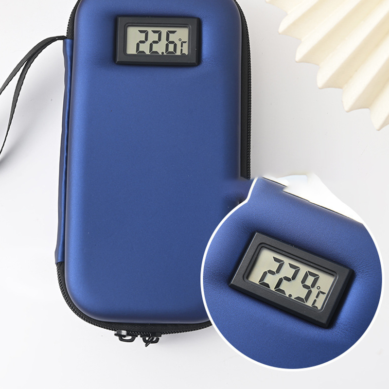 Insulin cooler bag with temperature display for travel