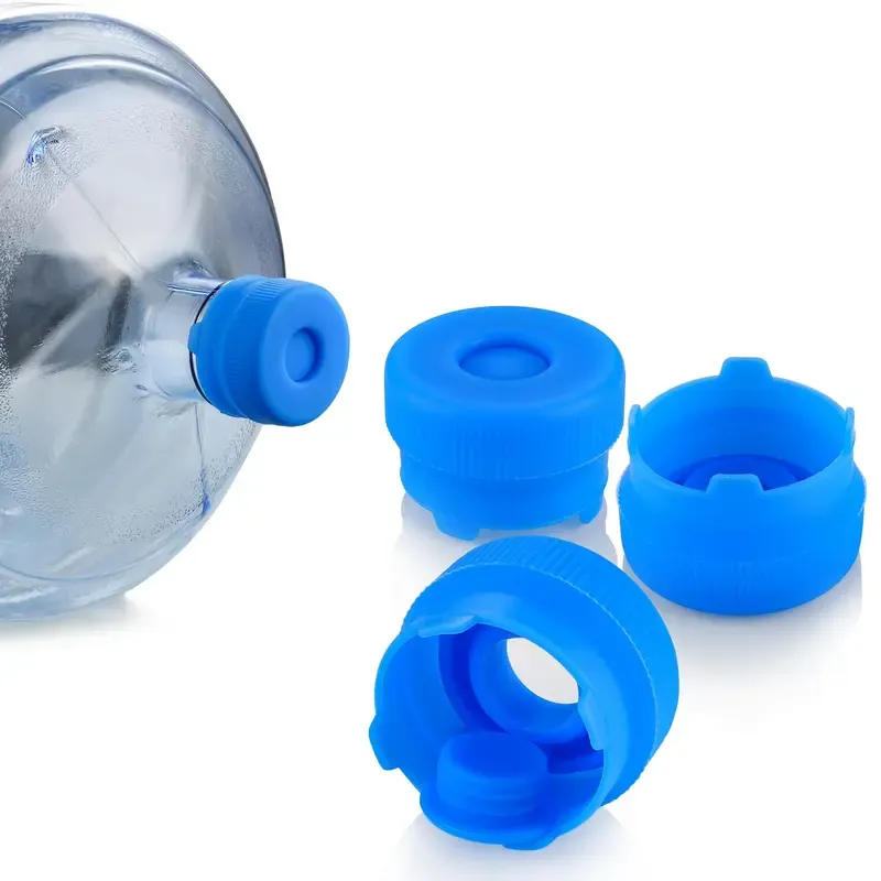 Silicone Water Jug Cap, 3/5 Counts/set Reusable Spill-proof Dust-proof Water Bottle Cap, Mini Replacement Water Bottle Cover, Drinkware Accessories for Home Office Dormitory