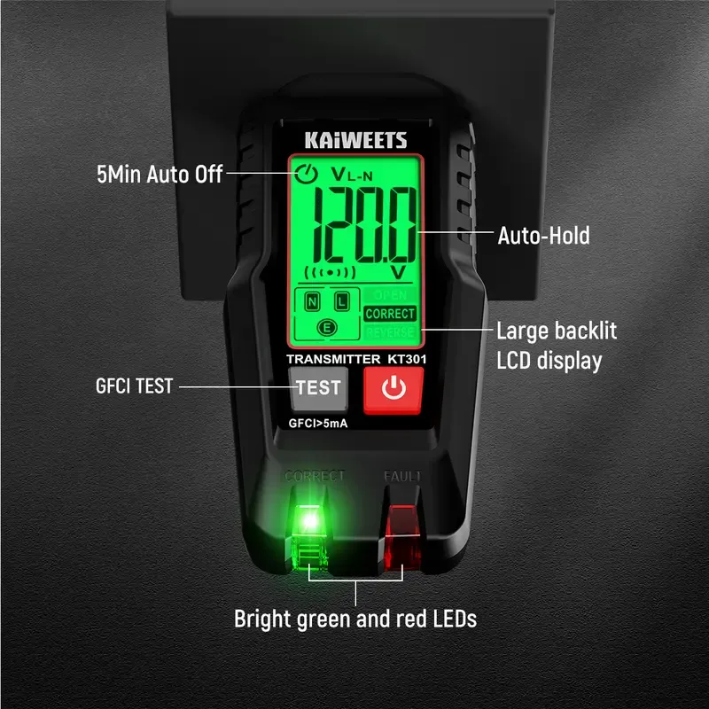 AC Circuit Breaker Finder Tool with Alarm LCD Display