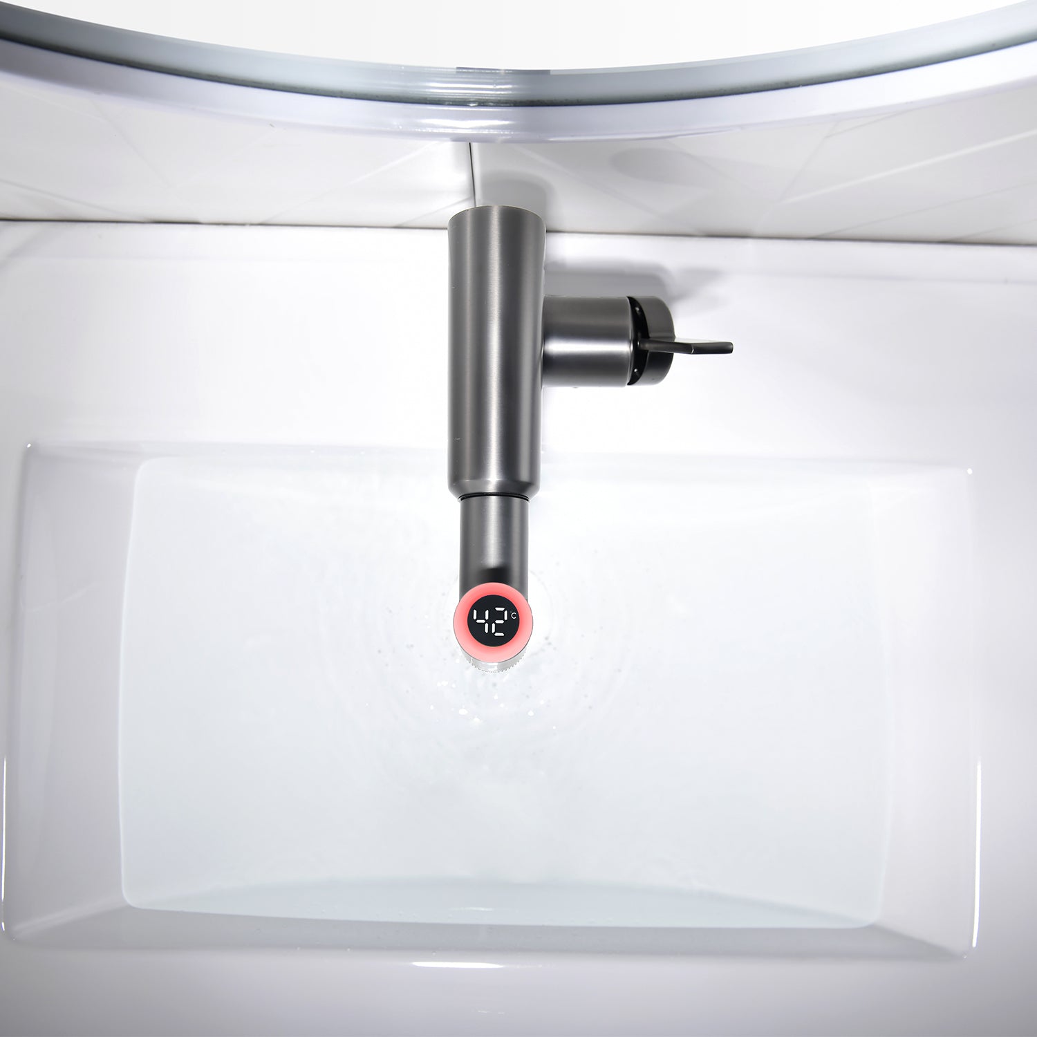 Lefton Pull-Out Faucet with Temperature Display & LED Light - BF2207