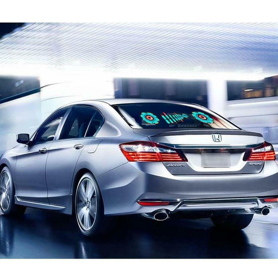 Car Sound Music LED Flash Light Dynamic Rhythm Style Sensor Lamp Trim Universal