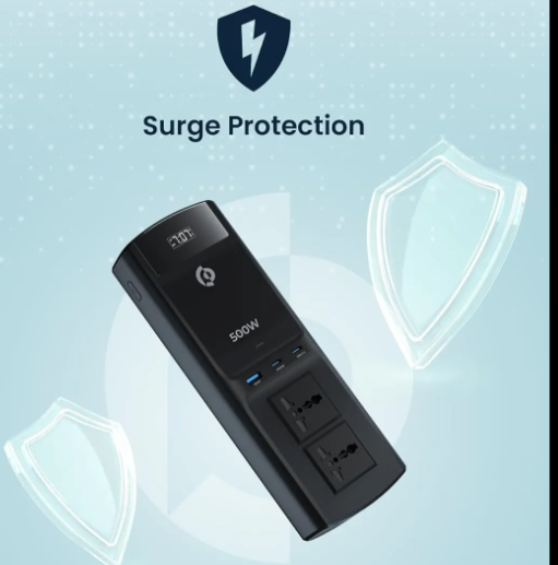 500W Practical Multi-Port Car Inverter with Dual USB-C Output, Useful for Indoor and Outdoor