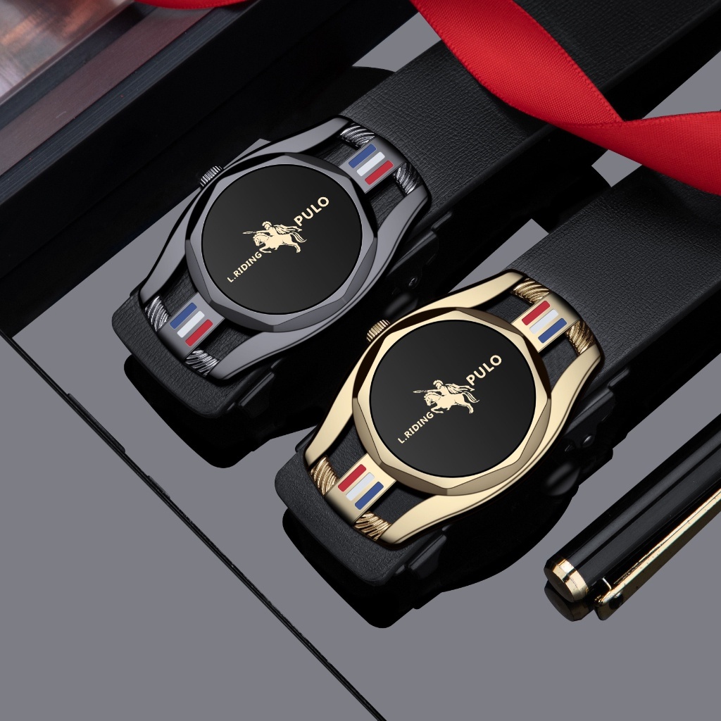 Popular leather belt for men with automatic buckle