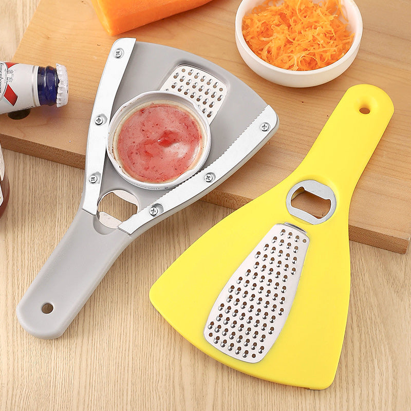 Can opener, bottle opener, vegetable grater 3 in 1