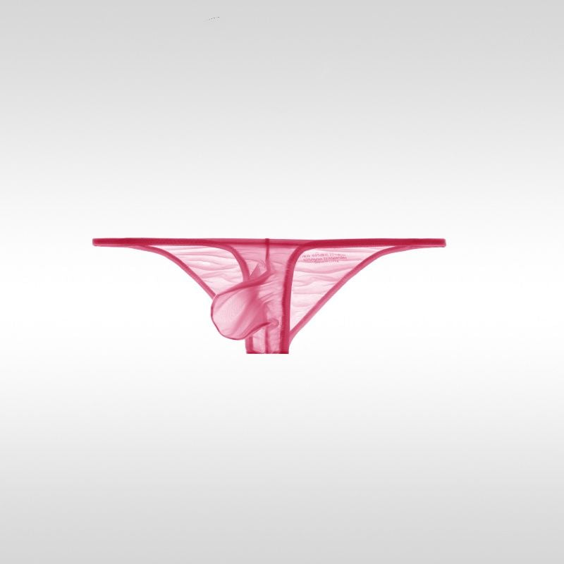 Mannen Lage Taille Sexy Ultra-Dunne Ice Silk Transparant Bikini Zachte Grote Zak Slips