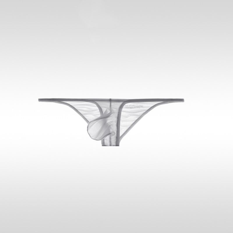 Mannen Lage Taille Sexy Ultra-Dunne Ice Silk Transparant Bikini Zachte Grote Zak Slips