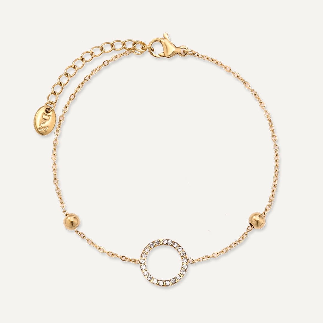Vibes Diamante Circle Bracelet