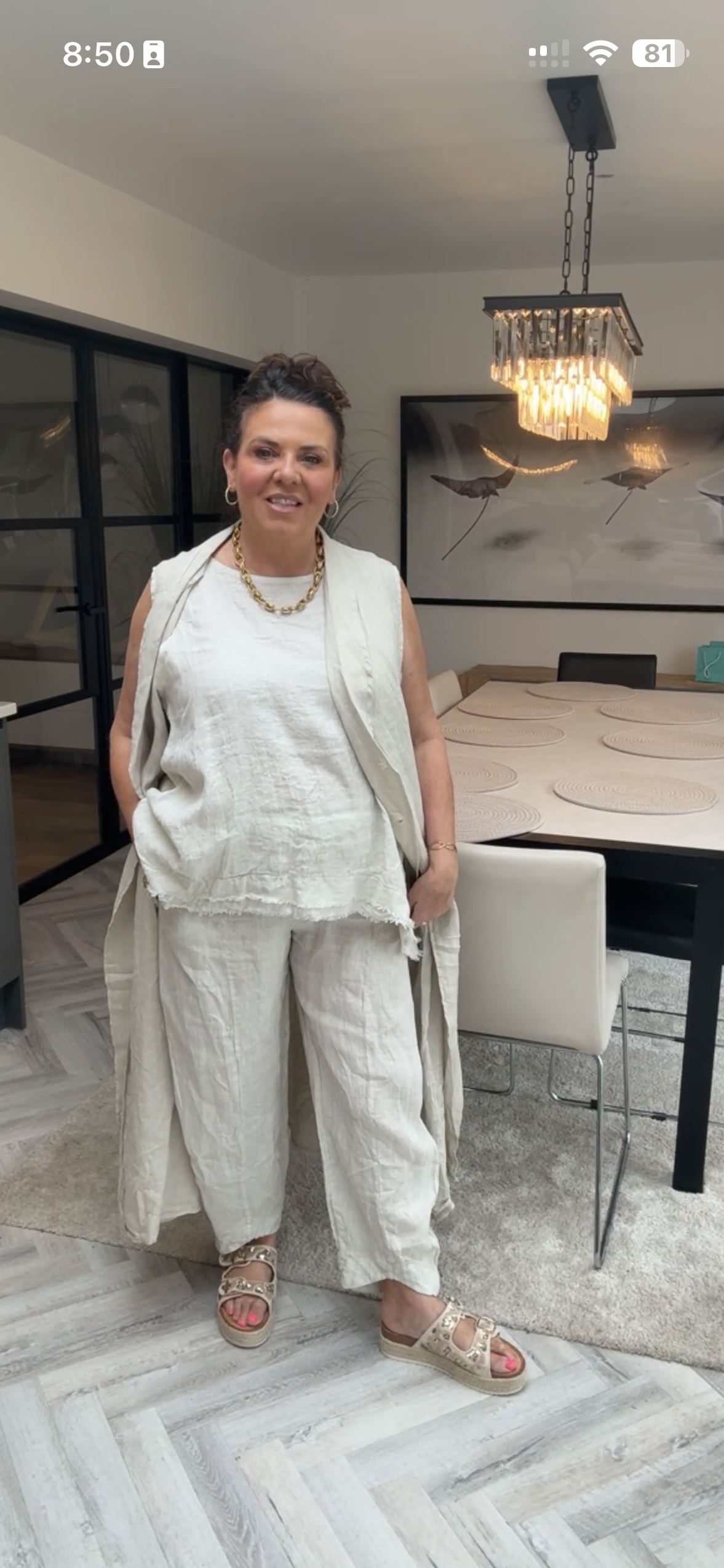 Amalfi Linen V-Cut Trousers