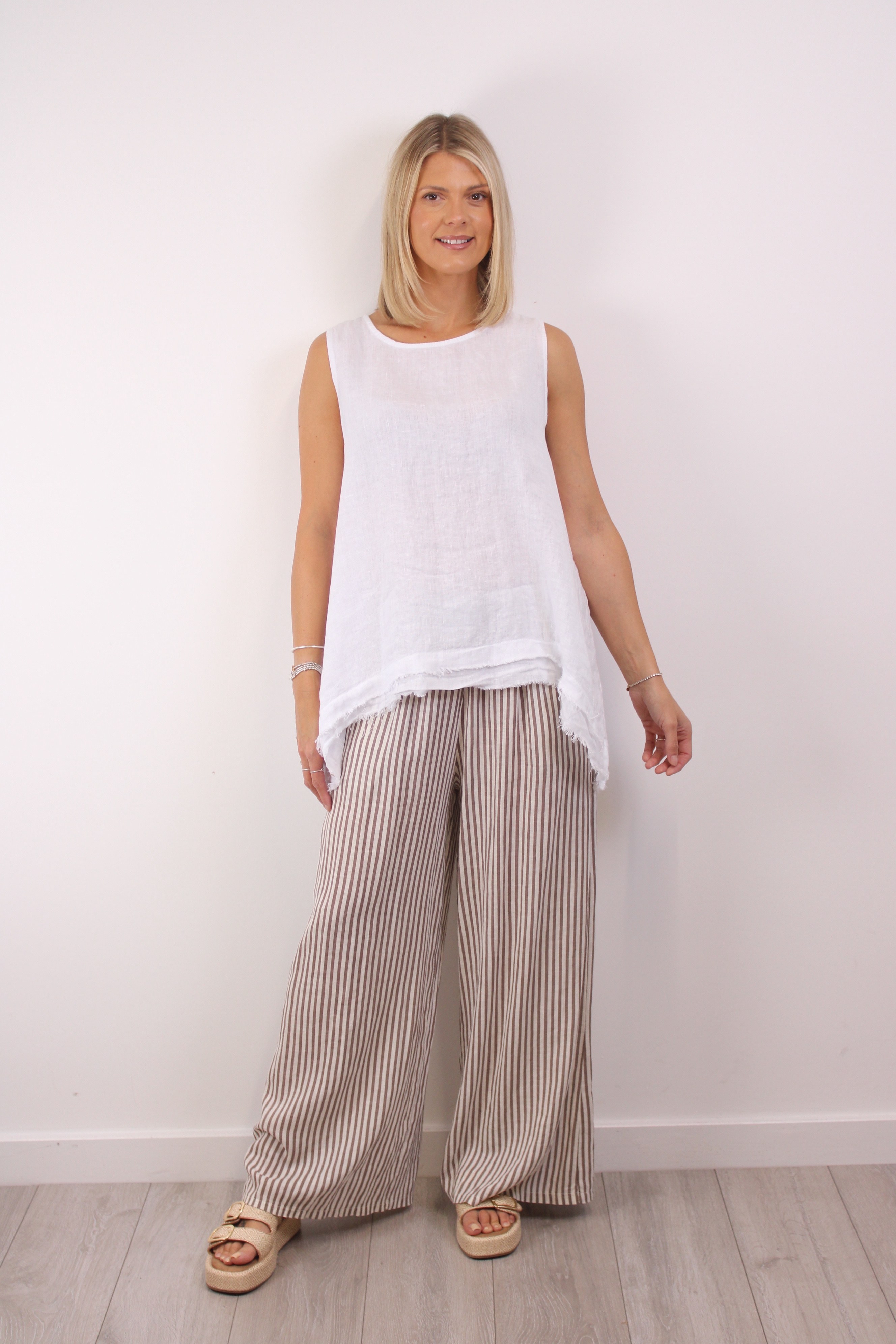 Amalfi Linen Sleeveless Top