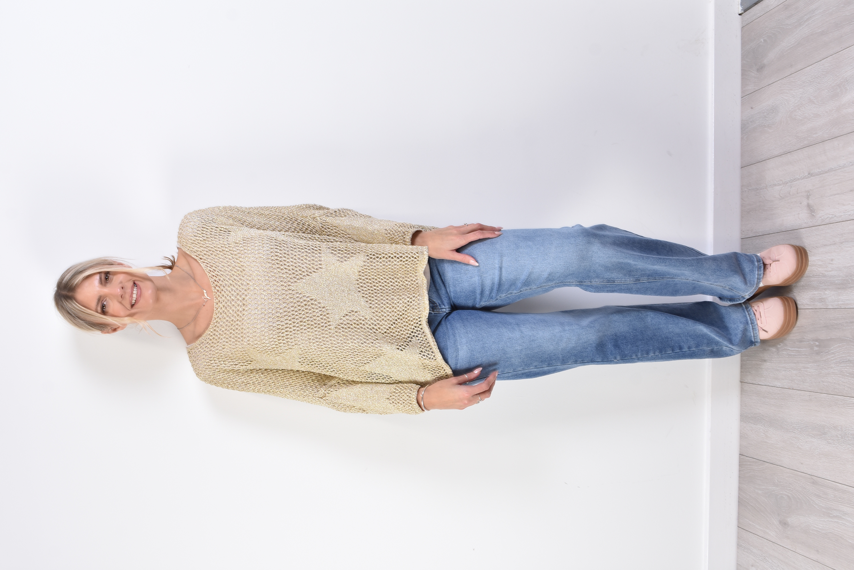 Hollywood Gold Star Crochet Top