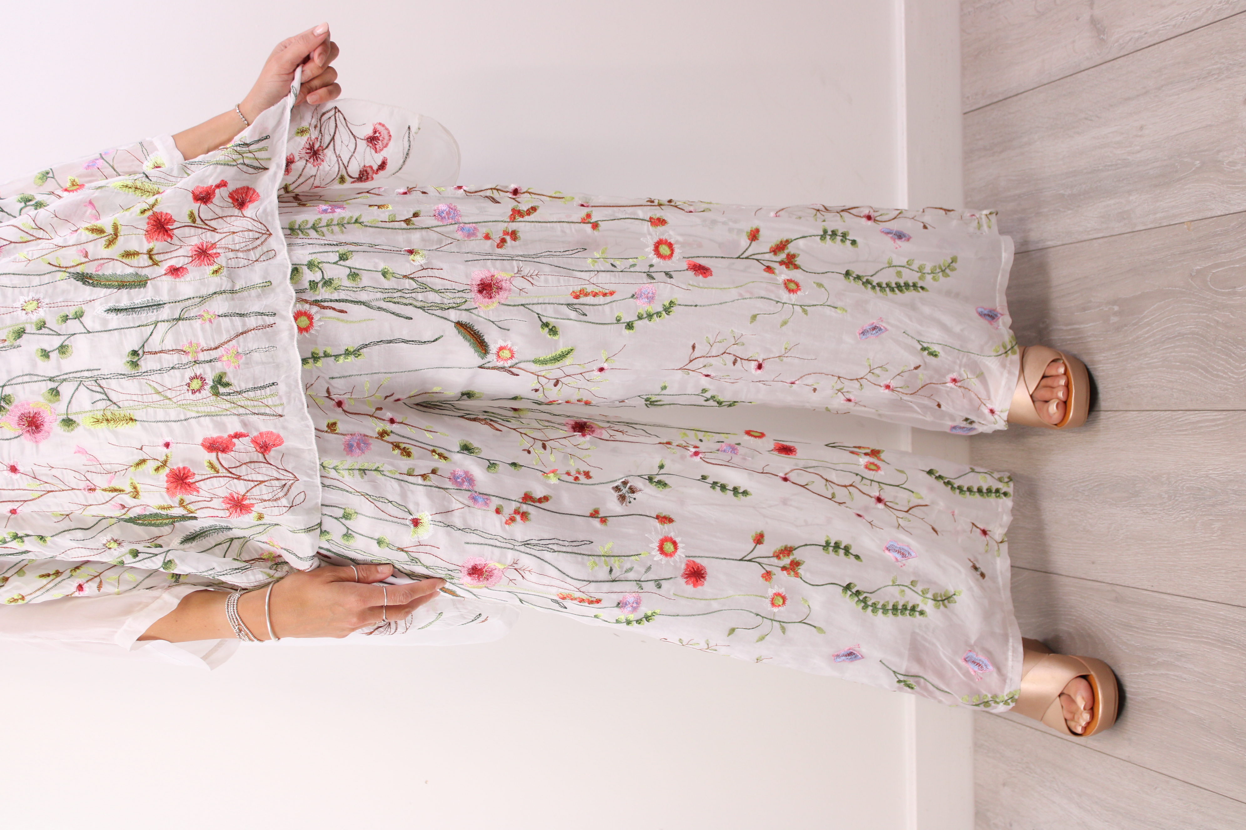 Bali Blossom Silk Trousers