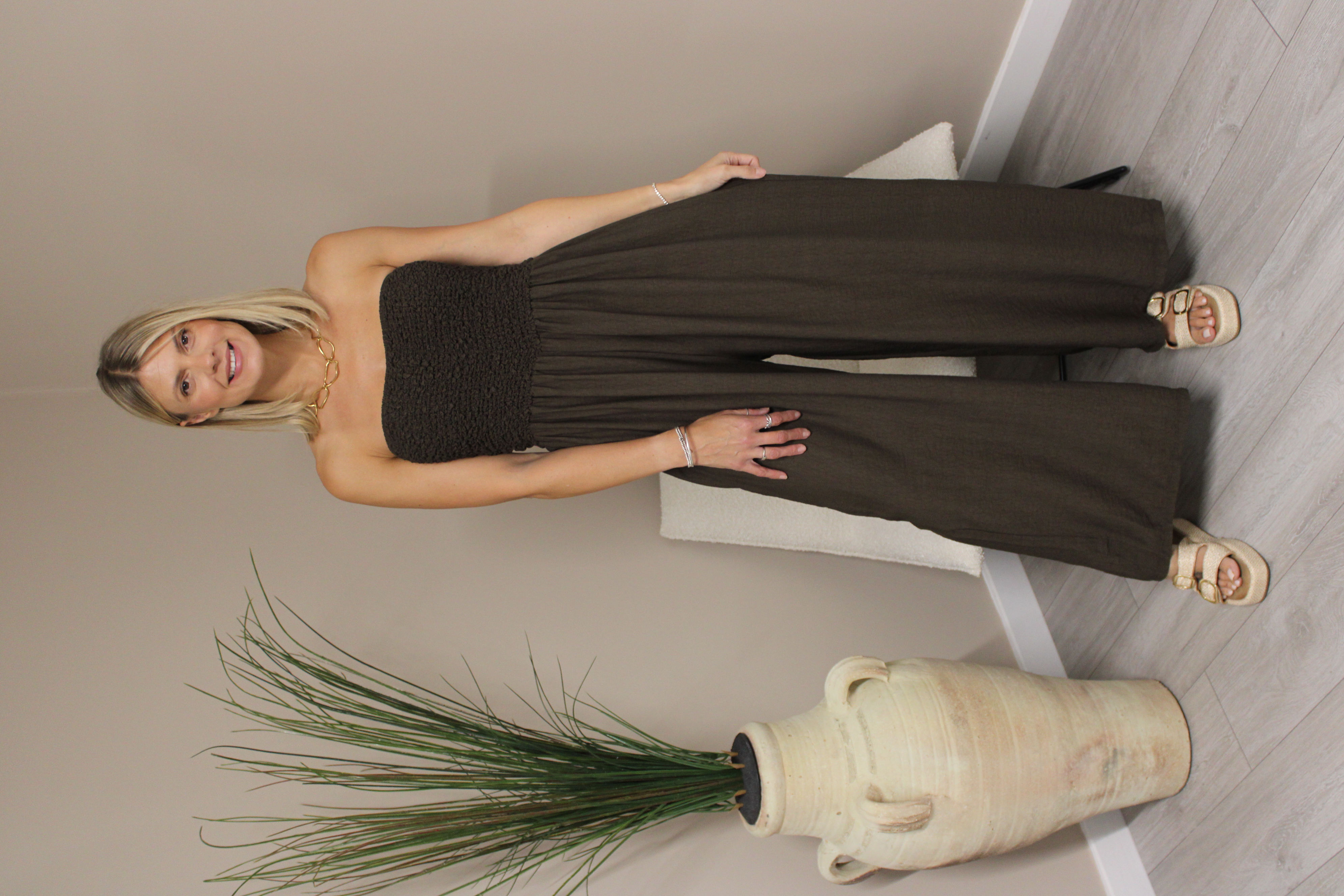 Florence Ruched Bodice Jumpsuit