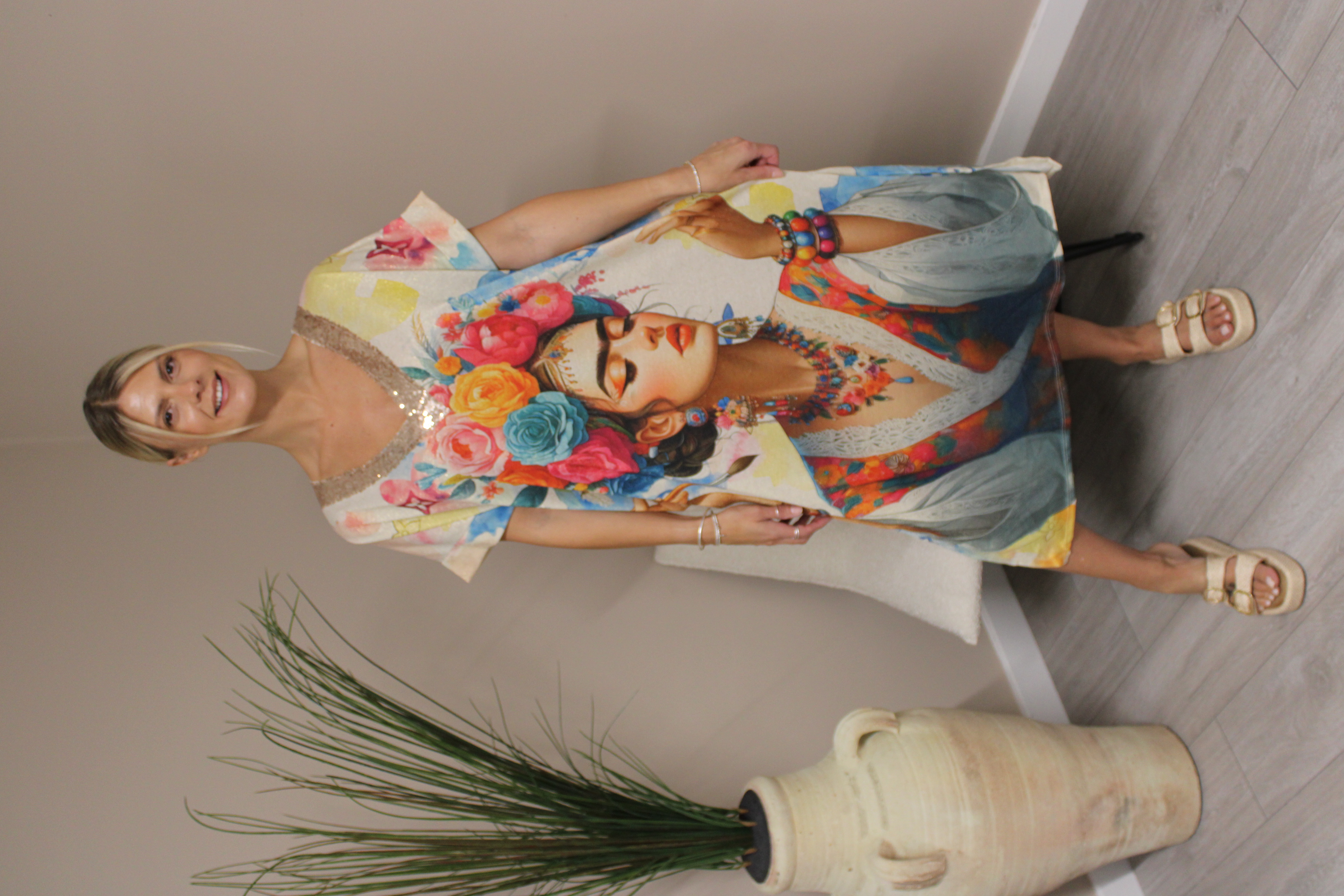 Frida Print Dress