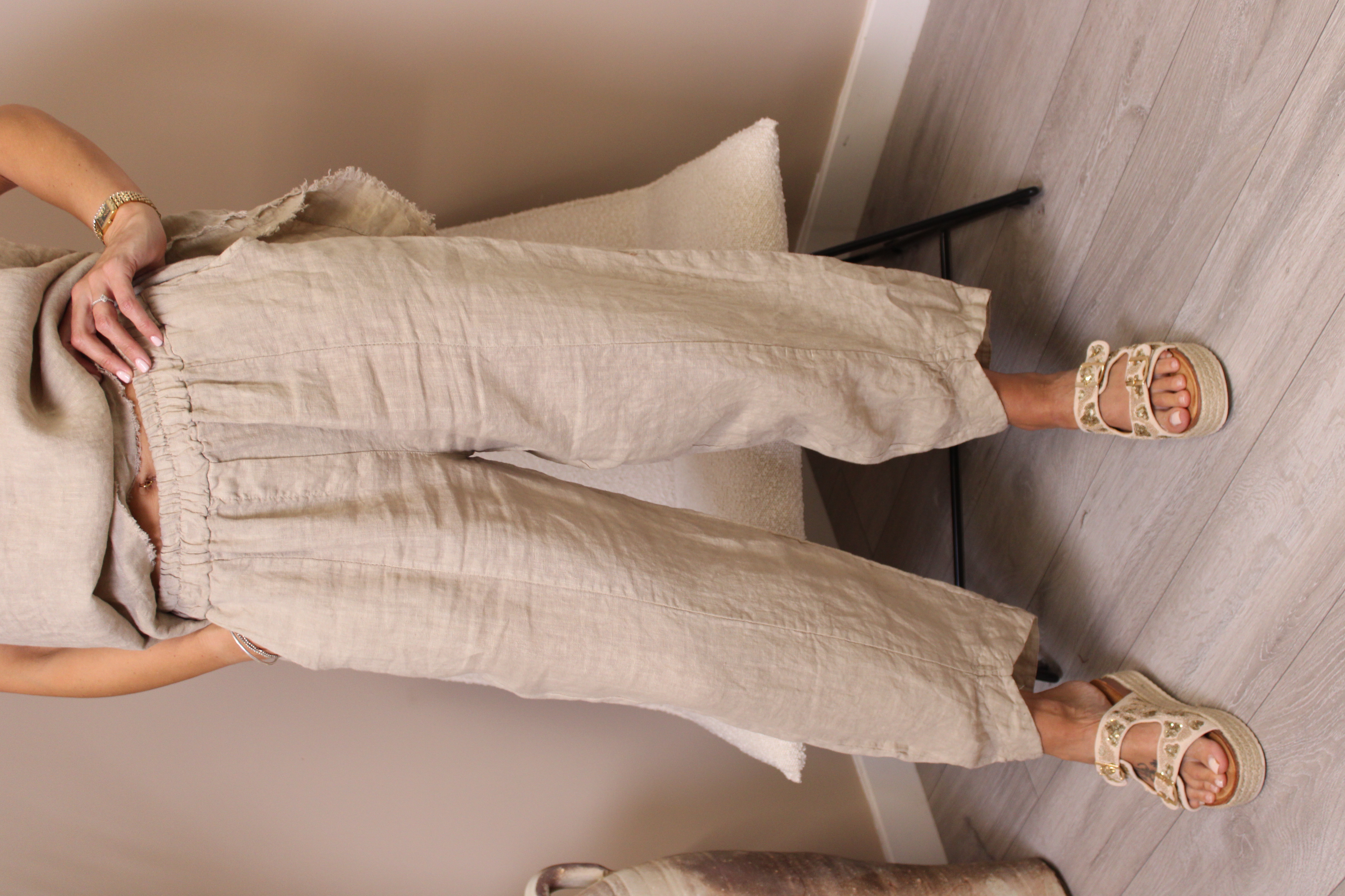 Amalfi Linen V-Cut Trousers