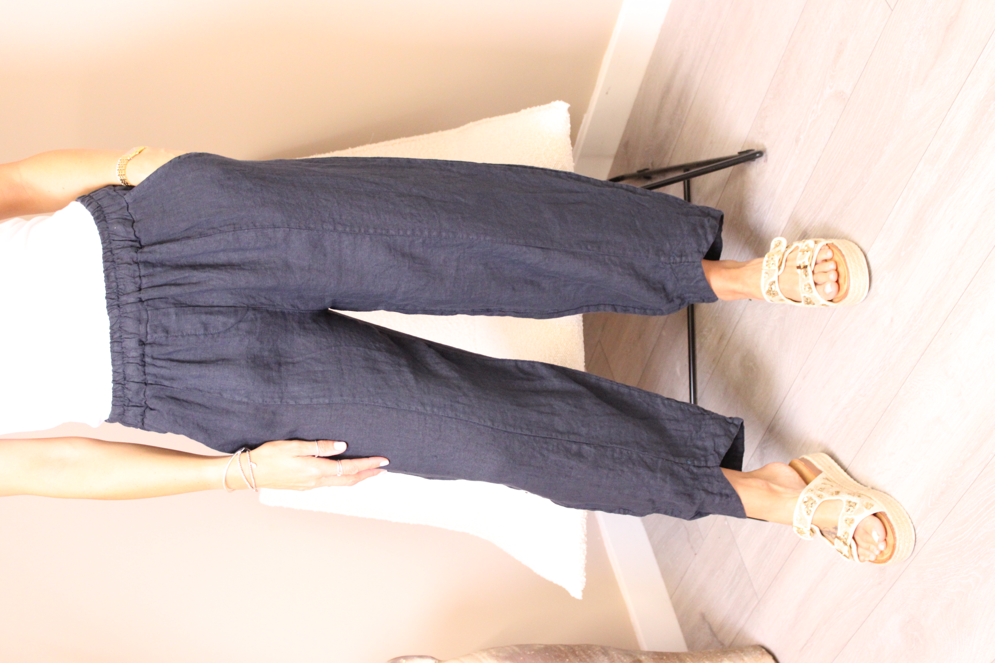 Amalfi Linen V-Cut Trousers