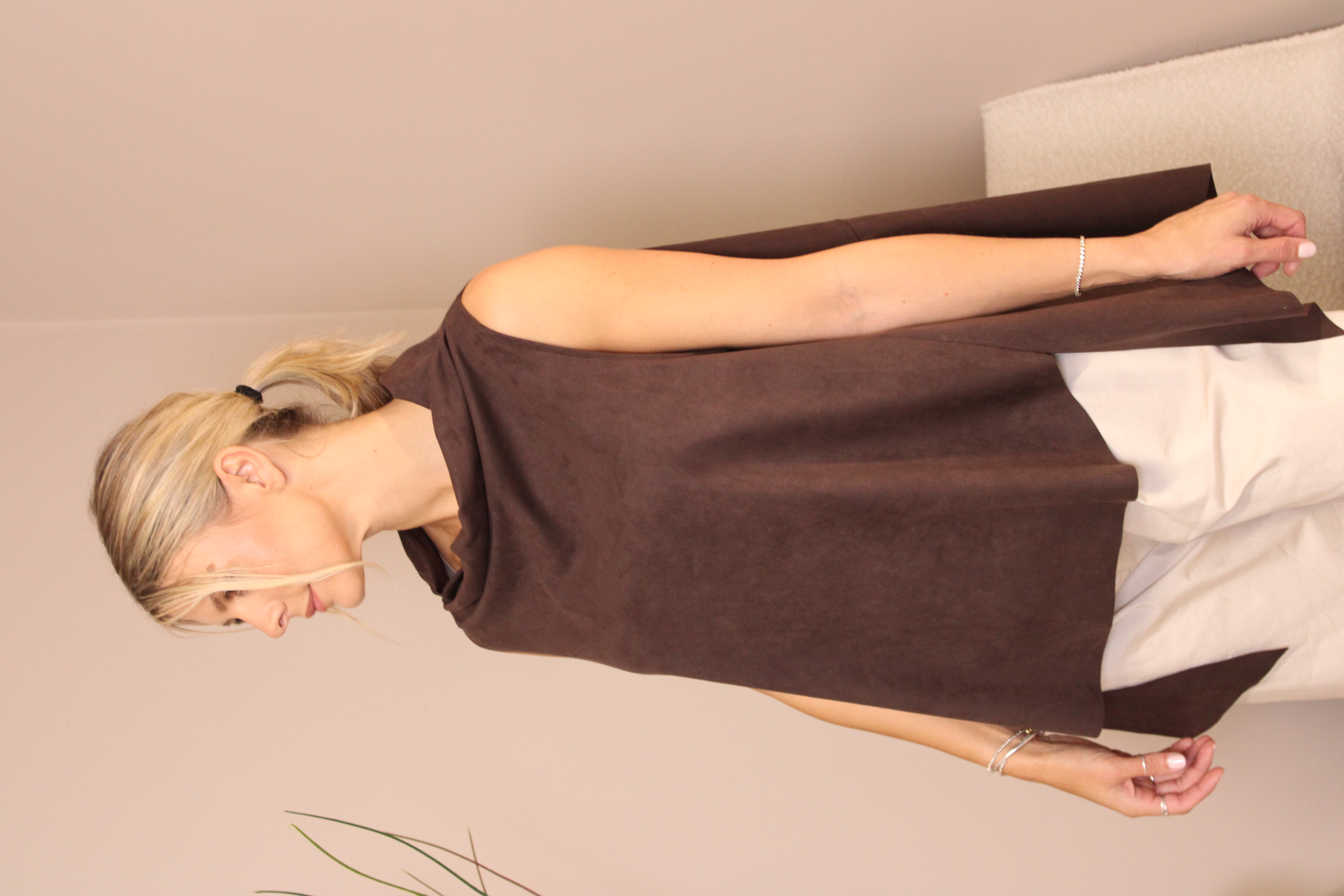 Bromley Suedette Cowl Top