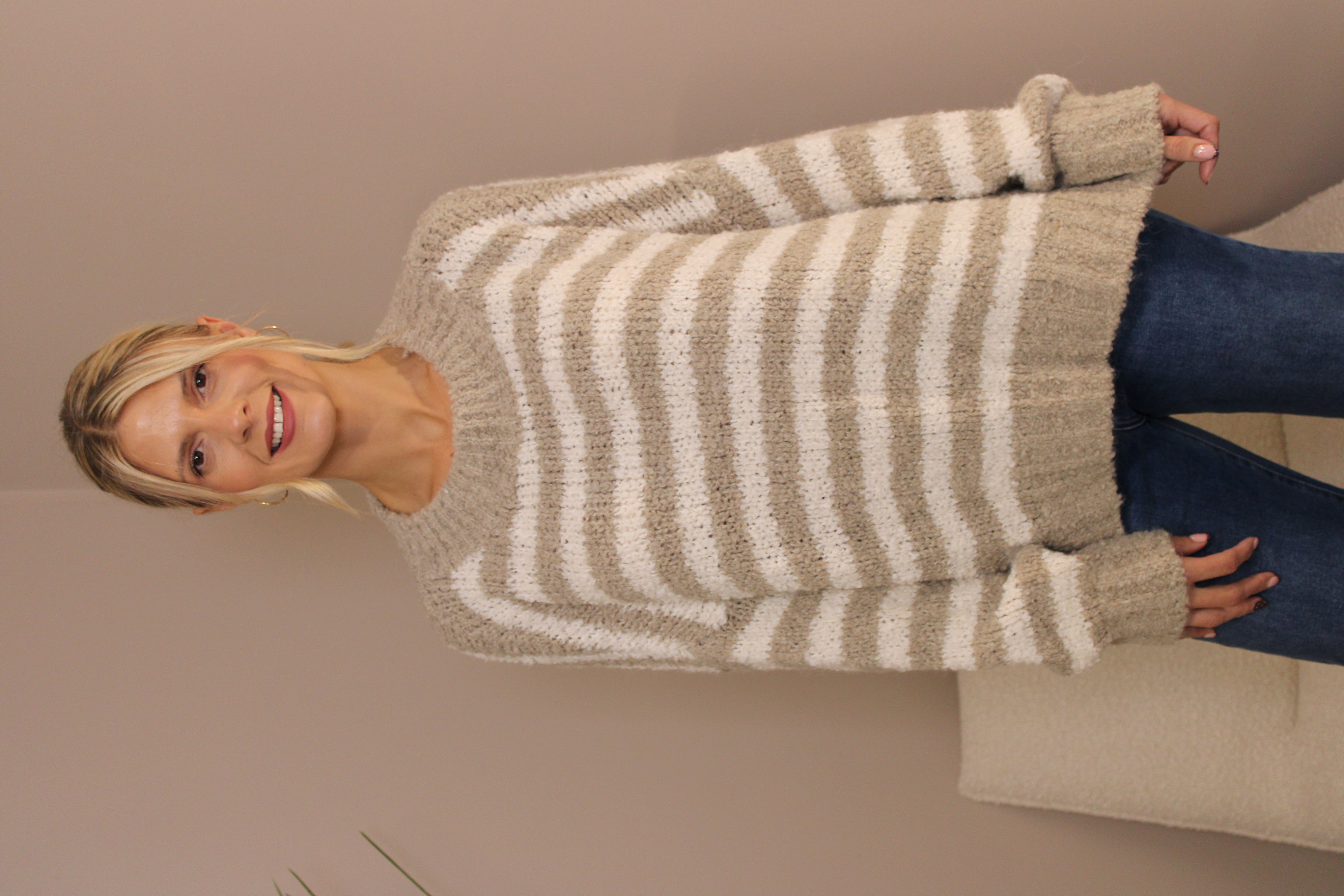 Hamptons Stripe Polo Knit