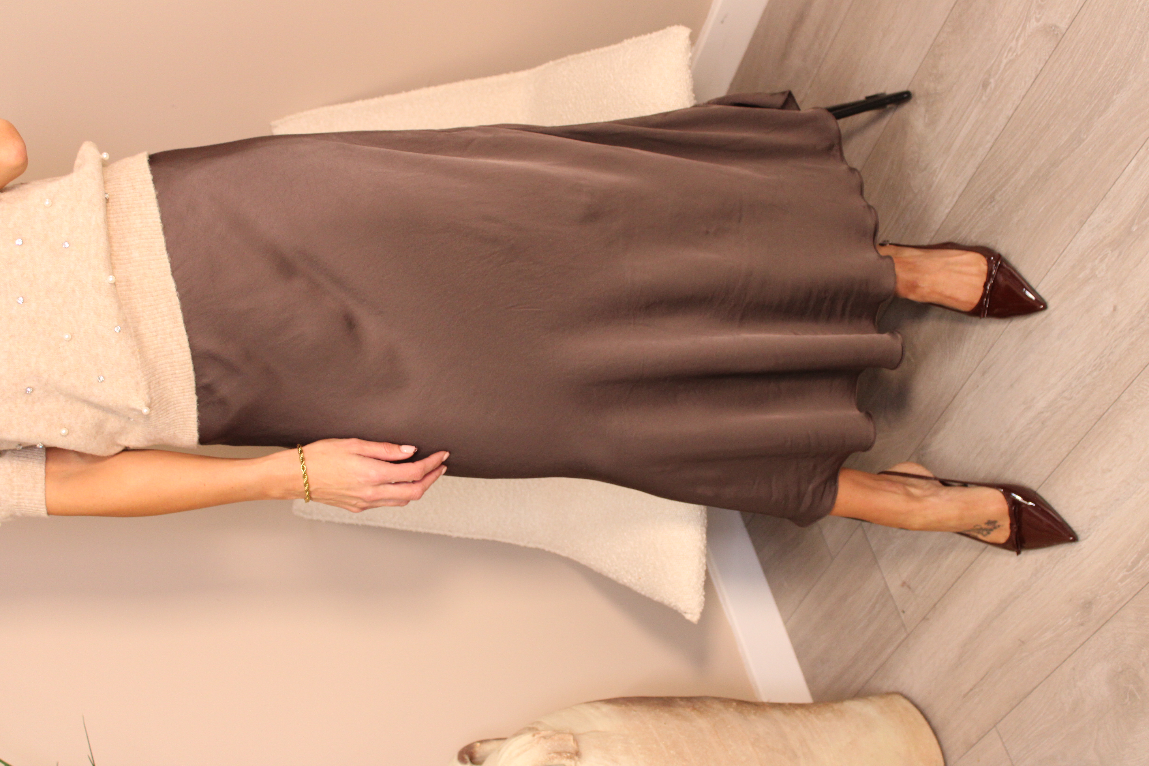 Vienna Silk Slip Skirt